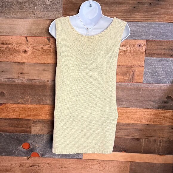 Coldwater Creek Sweater Tank Summer Knit Tan Sz. M - Picture 2 of 6